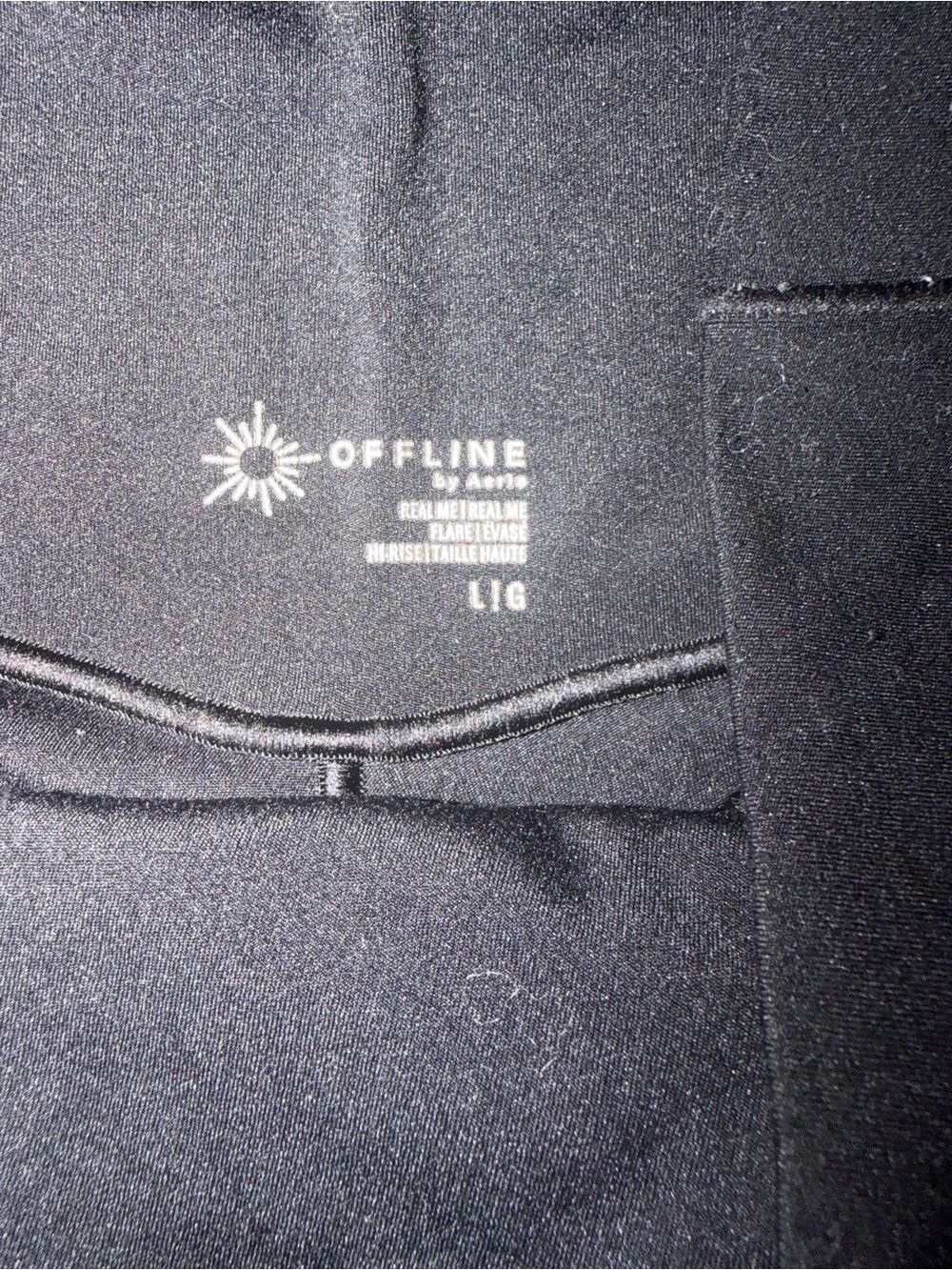 OFFLINE by Aerie Real Me High Rise Flare Yoga Leggings Black Large